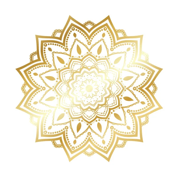 Mandala Vettore Orientale Oro — Vettoriale Stock