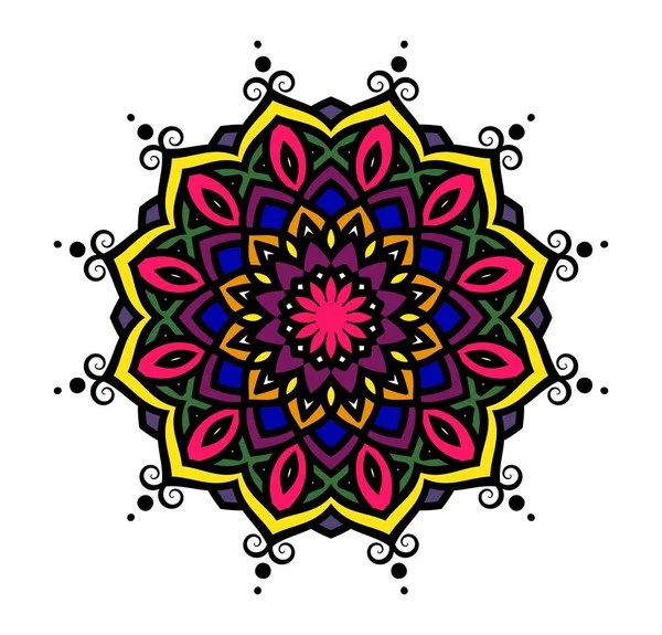 Vacker Orientalisk Mandala Vektorillustration — Stock vektor