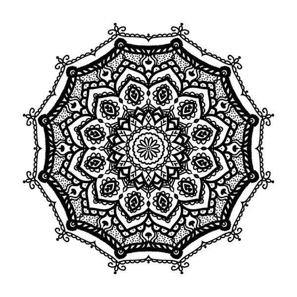 Linda Oriental Vector Mandala Ilustração — Vetor de Stock