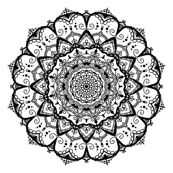 Linda Oriental Vector Mandala Ilustração — Vetor de Stock