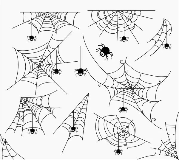 Spiderweb Vector Ilustración Conjunto — Archivo Imágenes Vectoriales