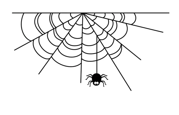 Spiderweb Vektor Illustration Set Stockvektor