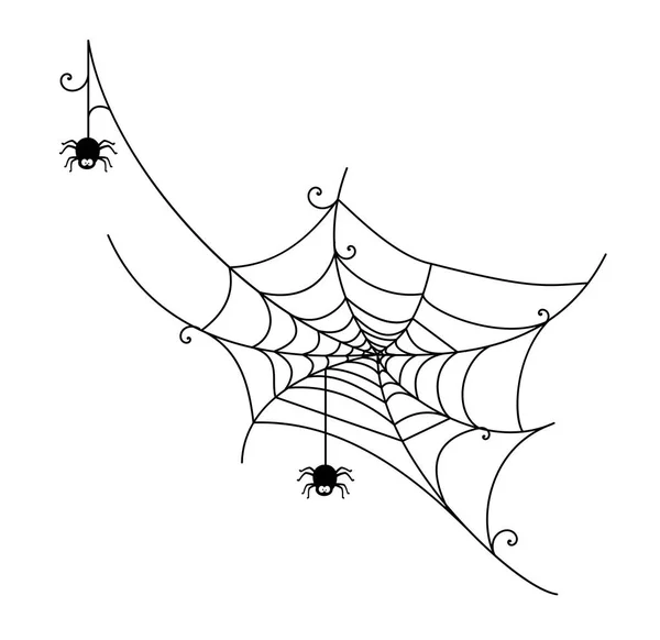 Spiderweb Vector Illustration Set Royalty Free Stock Vectors