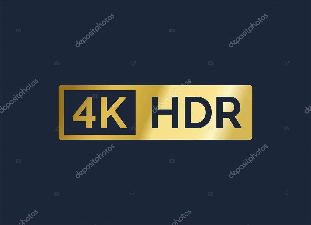 4K Ultra HD vector gold sign