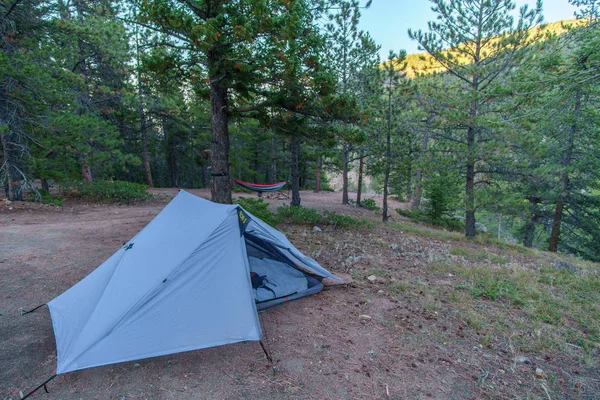 Campsite Roosevelt National Forest Just South Rocky Mountain National Park — Stock Photo, Image