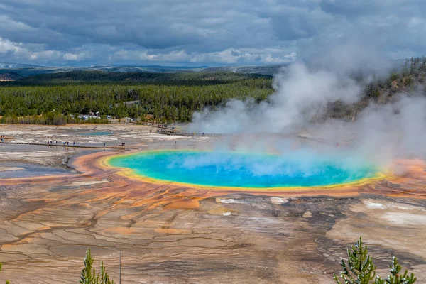 Visitar Parque Nacional Yellowstone Wyoming Estados Unidos Octubre —  Fotos de Stock