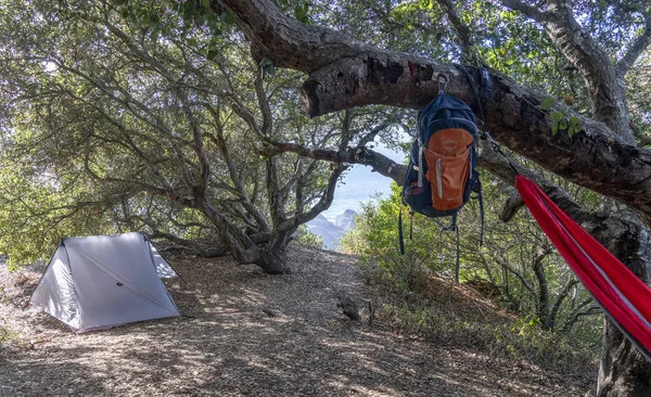 Camping Längs Route Norra Kalifornien Los Padres National Forest — Stockfoto