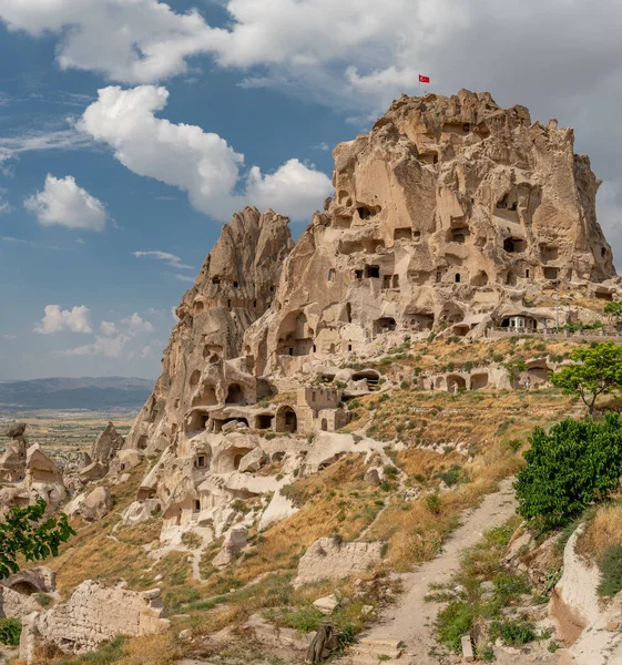 Kastil Uchisar di Cappadocia, Turki — Stok Foto