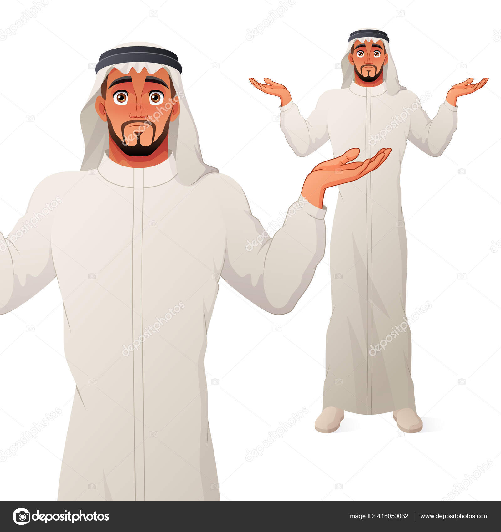 Допрашиваешь Араба, Пожимающего Плечами. Персонаж Векторного.