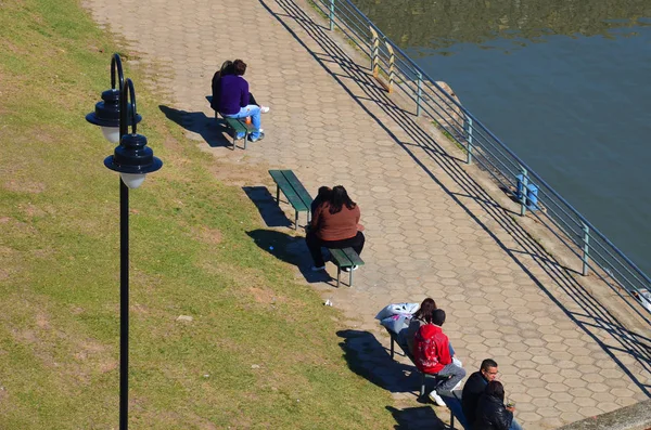 Porto Alegre Rio Grande Sul Brasil 2012 Parejas Amantes Descansando — Foto de Stock