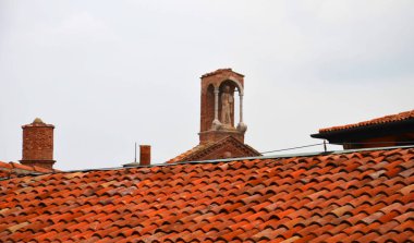 Bologna, İtalya - Ekim: kentsel mimari şehir merkezi