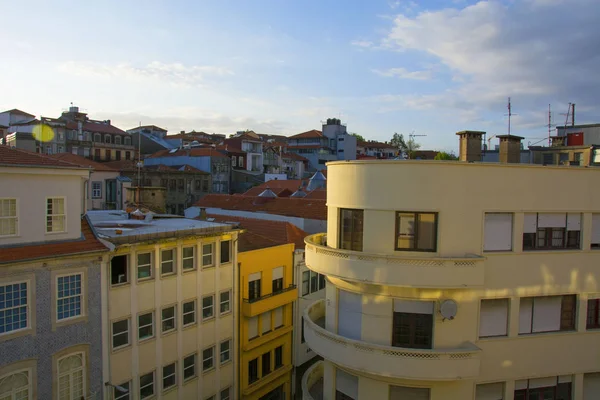 Çatı Aliados Porto Portekiz Avenue Yanında Şehrin Ortasındaki Görünümünü — Stok fotoğraf