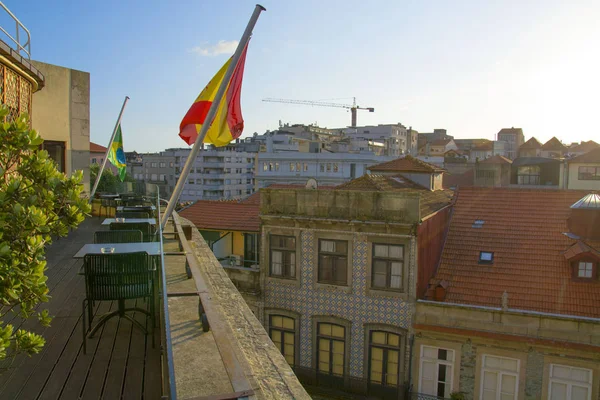 Çatı Aliados Porto Portekiz Avenue Yanında Şehrin Ortasındaki Görünümünü — Stok fotoğraf