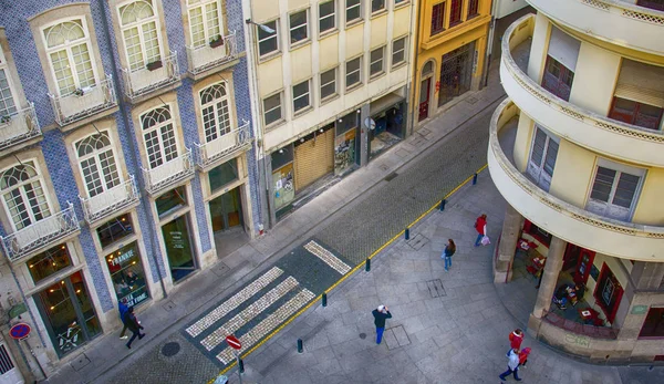 Vista Del Tejado Centro Ciudad Junto Avenida Aliados Oporto Portugal — Foto de Stock