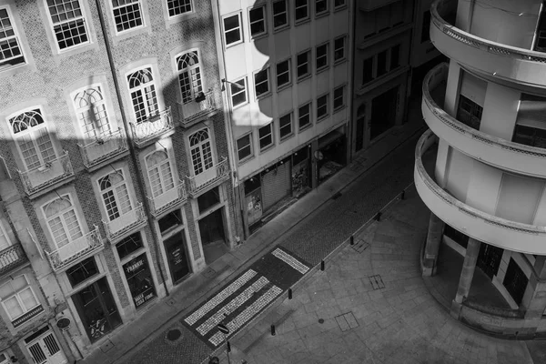 Vista Del Tejado Centro Ciudad Junto Avenida Aliados Oporto Portugal — Foto de Stock