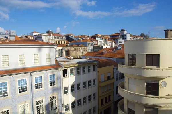 Nézd Tető Központban Város Mellett Avenue Aliados Porto Portugália — Stock Fotó