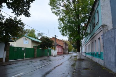 Vitebsk, Beyaz Rusya-Ekim 6,2018: Pokrovskaya Street burada Marc Chagall onun çocukluk ve ergenlik erken 1900 yılında geçirdi Western Dvina Nehri'nin sağ yakasında