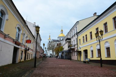Vitebsk, Beyaz Rusya-06/10/2018: tarihi merkezi, Vitebsk, Suvorov sokak