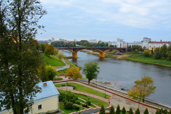 Río Dvina Occidental Puente Kirov Vitebsk Bielorrusia — Foto de Stock