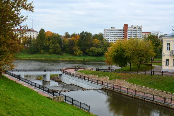 Västra Dvina Floden Och Kirov Bridge Vitebsk Vitryssland — Stockfoto