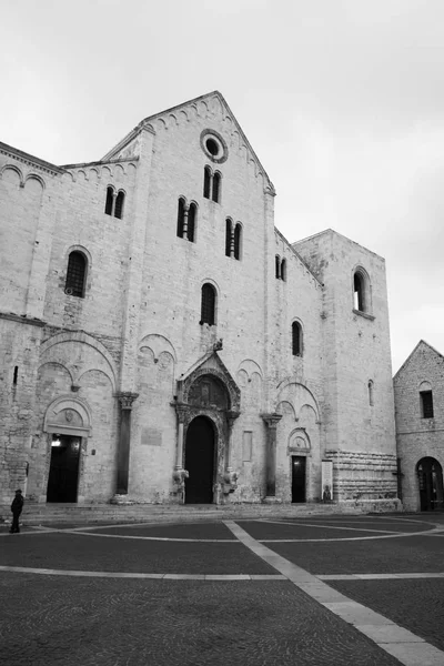 Bari Itália Basílica San Nicola Igreja Cidade Velha — Fotografia de Stock