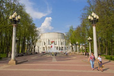 Minsk, Beyaz Rusya - 01.05.2018: Ulusal Akademik Bolşoy Opera ve Bale Tiyatrosu