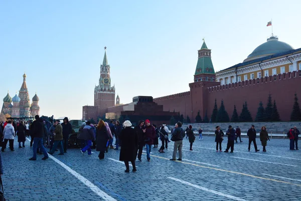 Mosca Russia Novembre 2018 Gente Gode Dopo Paparade Militare Nella — Foto Stock