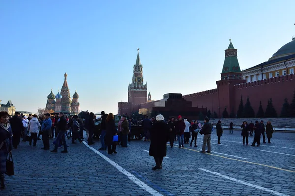Mosca Russia Novembre 2018 Gente Gode Dopo Paparade Militare Nella — Foto Stock