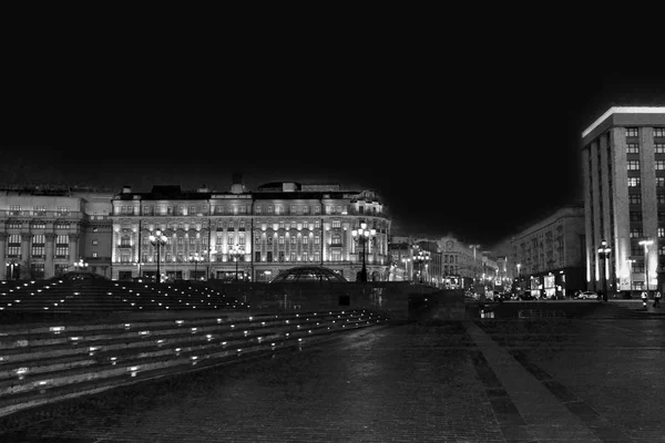 Moscow Rússia 2018 Famosa Praça Manezh Manege Moscou Cityscape Praça — Fotografia de Stock