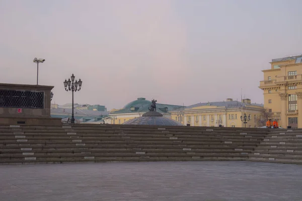 Μόσχα Ρωσία 2018 Πλατεία Μανέζ Διάσημο Μόσχα Manege Αστικό Τοπίο — Φωτογραφία Αρχείου