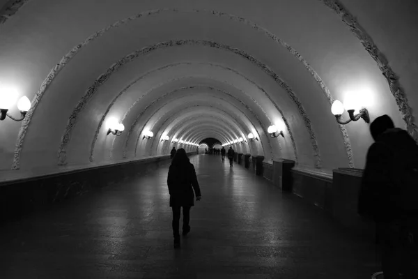 Moscú Rusia 2018 Traslado Metro Una Estación Otra Centro Moscú —  Fotos de Stock