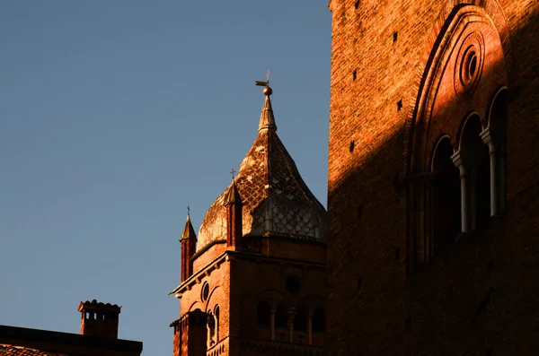Panoramik Çatıları Binalar Bologna Talya — Stok fotoğraf