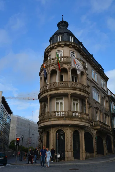 Porto Portugal 2017 Oude Banco Borges Irmao Straat Van Januari — Stockfoto