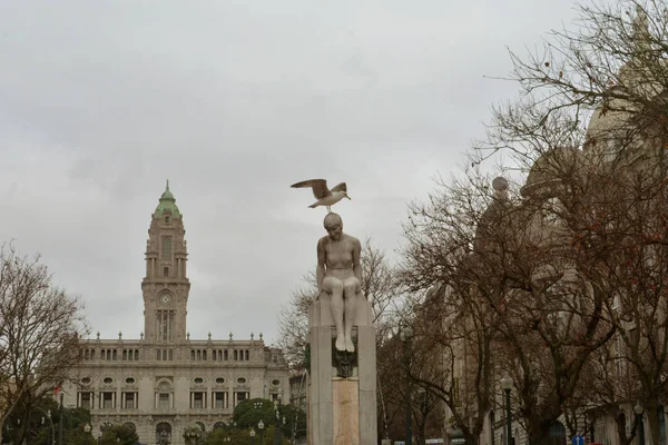 Avenida Dos Aliados Porto Naam Van Deze Centrale Boulevard Vertaalt — Stockfoto