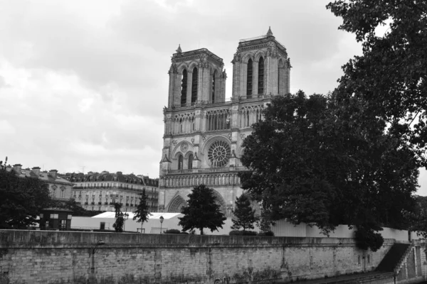 Den Legendariske Katedralen Paris Notre Dame Vakkert Parisisk Akvarium Storslagent – stockfoto