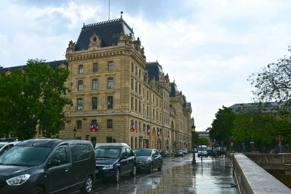 Париж Франція 2018 Вид Будівлю Готелю Дьє Найстаріший Госпіталь Місті — стокове фото