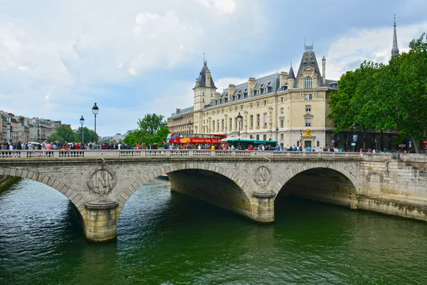 Παρίσι Γαλλία 2019 Γέφυρα Αγίου Μισέλ Και Κάστρο Κονκεργέρι Πρώην — Φωτογραφία Αρχείου