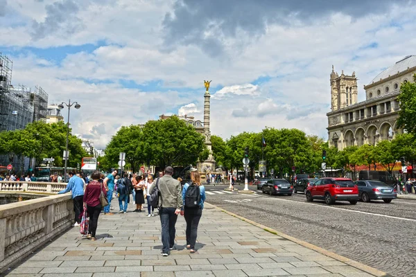 Paryż Francja Maja 2019 Fontaine Palmier Lub Fontaine Victoire 1806 — Zdjęcie stockowe