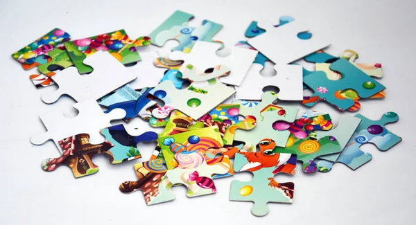 Lernspielzeug Für Kinder Bunte Puzzles — Stockfoto