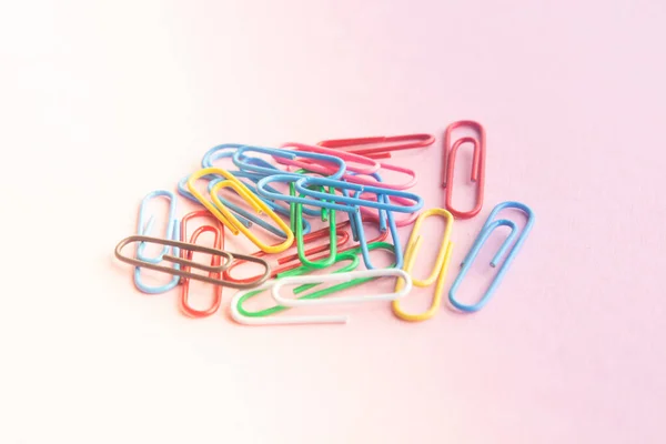 Trombones Multicolores Sur Fond Pastel Idée Pour Conception Carnets Scolaires — Photo