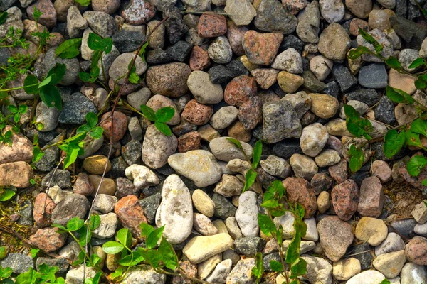 Steine Auf Dem Boden Hintergrund Der Straßensteine — Stockfoto