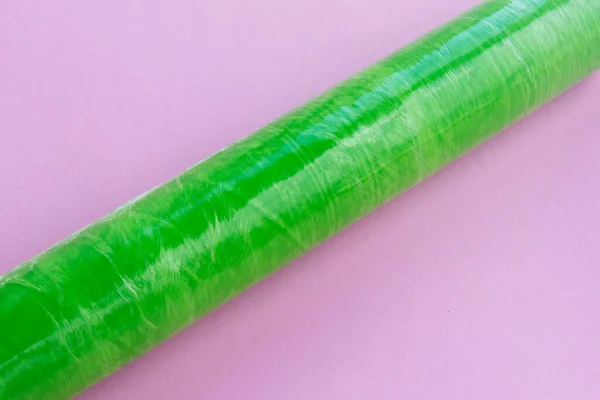 green food stretch film used in the kitchen to keep it fresh