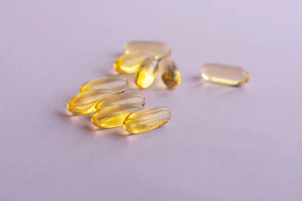 Visolie Capsules Met Omega Vitamine Gezond Eten Concept — Stockfoto