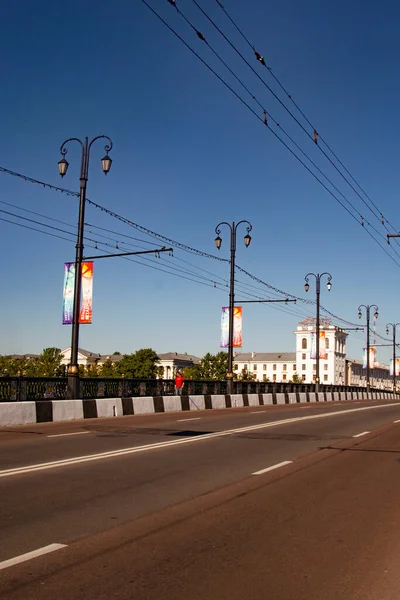 Vitebsk Belarus Temmuz 2020 Vitebsk Belarus Tarihi Merkezinde Kirov Köprüsü — Stok fotoğraf