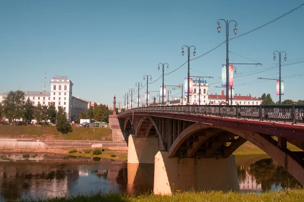 Vitebsk Bielorrusia Julio 2020 Puente Kirov Puente Kirovsky Centro Histórico — Foto de Stock