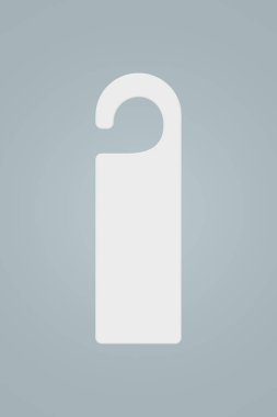 Kapı kolu kilidi boş tabela askı kopya alanı mockup için mesaj rahatsız etmeyin.