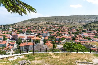 Seyit Gazi Eskişehir City Hill ünlü İslam karmaşık üzerinden manzara köy görünümü.