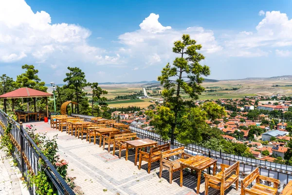 Landschaft Dorf Blick Auf Seyit Gazi Eskisehir Stadt Von Berühmten — Stockfoto