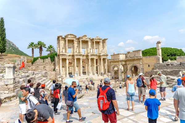 Efeso Turquía Junio 2018 Biblioteca Celsus Éfeso Ruinas Antigua Ciudad —  Fotos de Stock