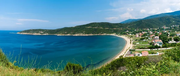 Vista Panorámica Del Paisaje Azul Verde Península Kapidag Erdek Costa — Foto de Stock